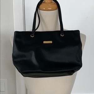St. John small black fabric tote.